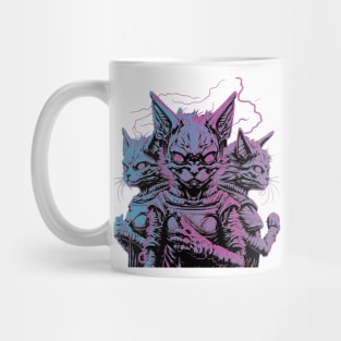 Retro Cats Demons Mug